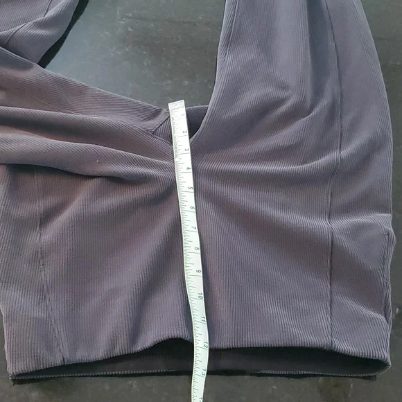 NWOT Lululemon Brushed Softstreme Rib Zip Flare Pants, 32.5